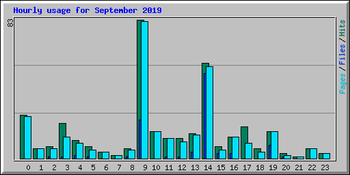 Hourly usage for September 2019